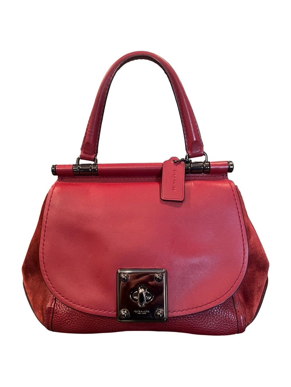 Coach Drifter Top-handle Satche! (Model 38388) Red Leather Purse Shoulder Bag - Picture 5 of 14